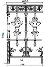 Parapetti balaustre in ghisa Uccellino